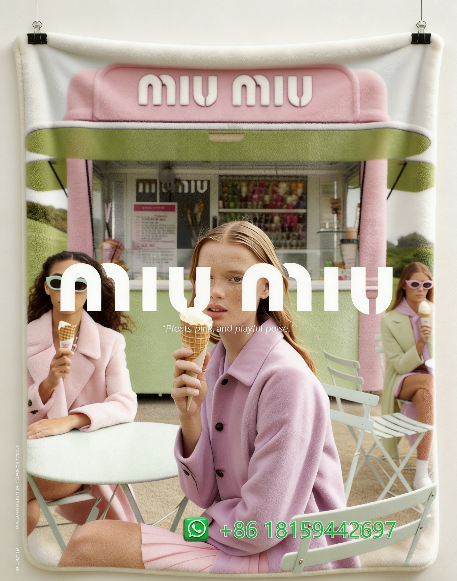 Miumiu Throw Blankets